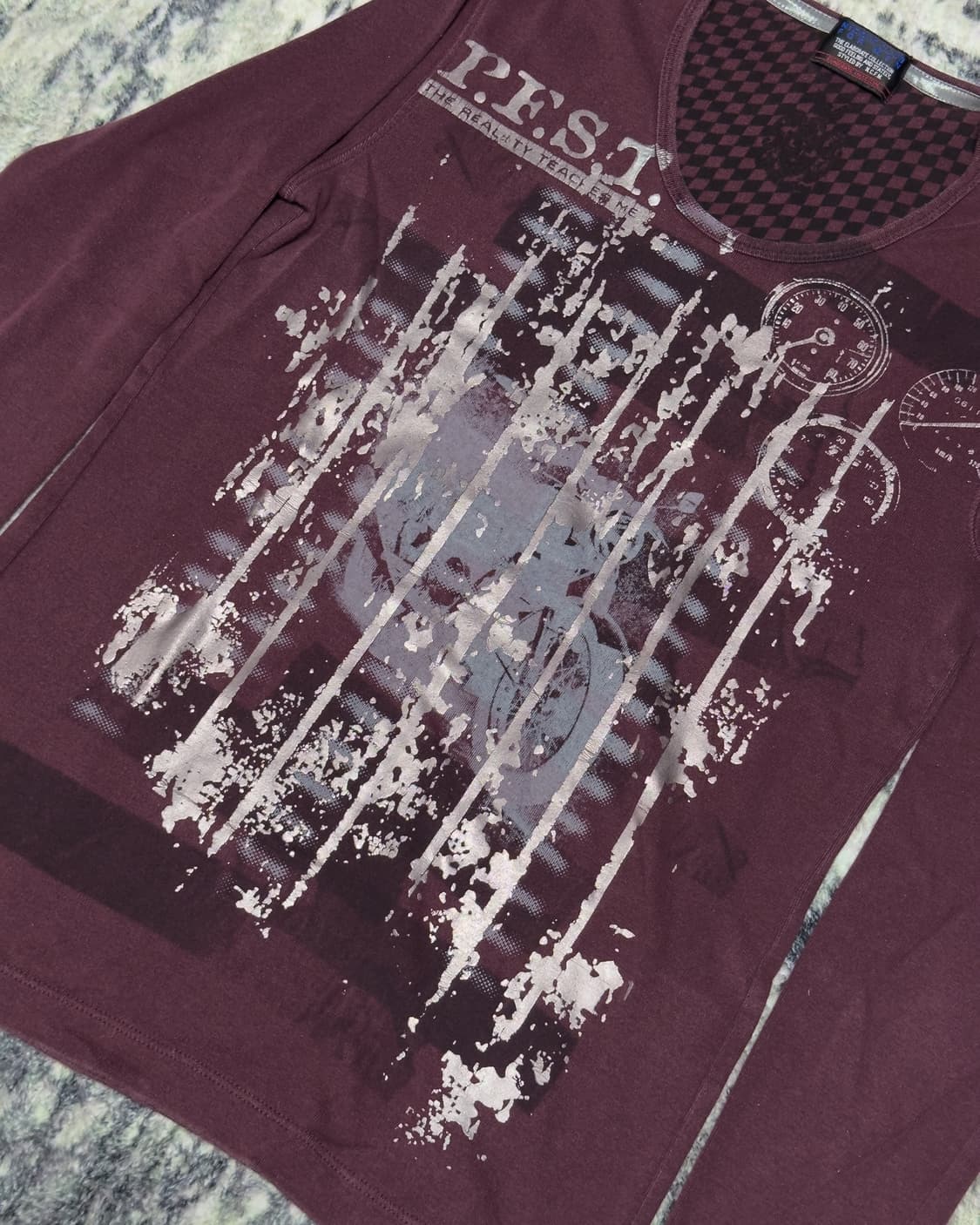 {Nicole Club} Punk Graphic Long Sleeve   상품이미지5