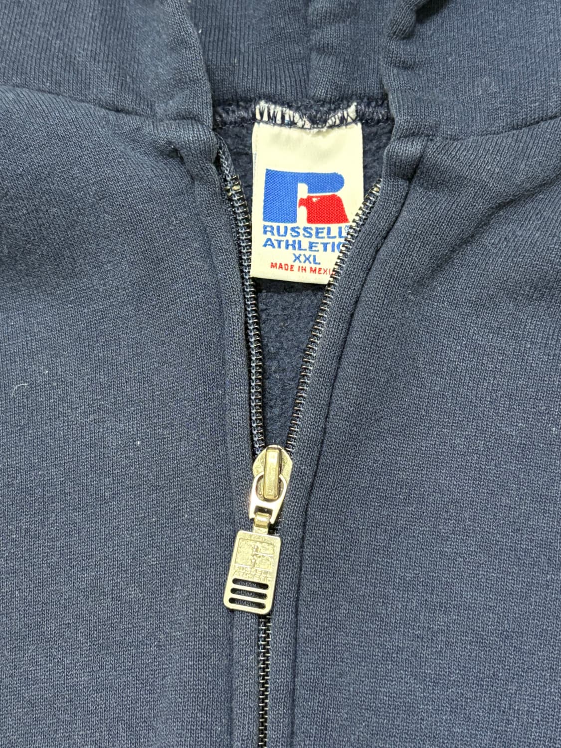 90s 빈티지 러셀 후드집업 네이비 상품이미지5