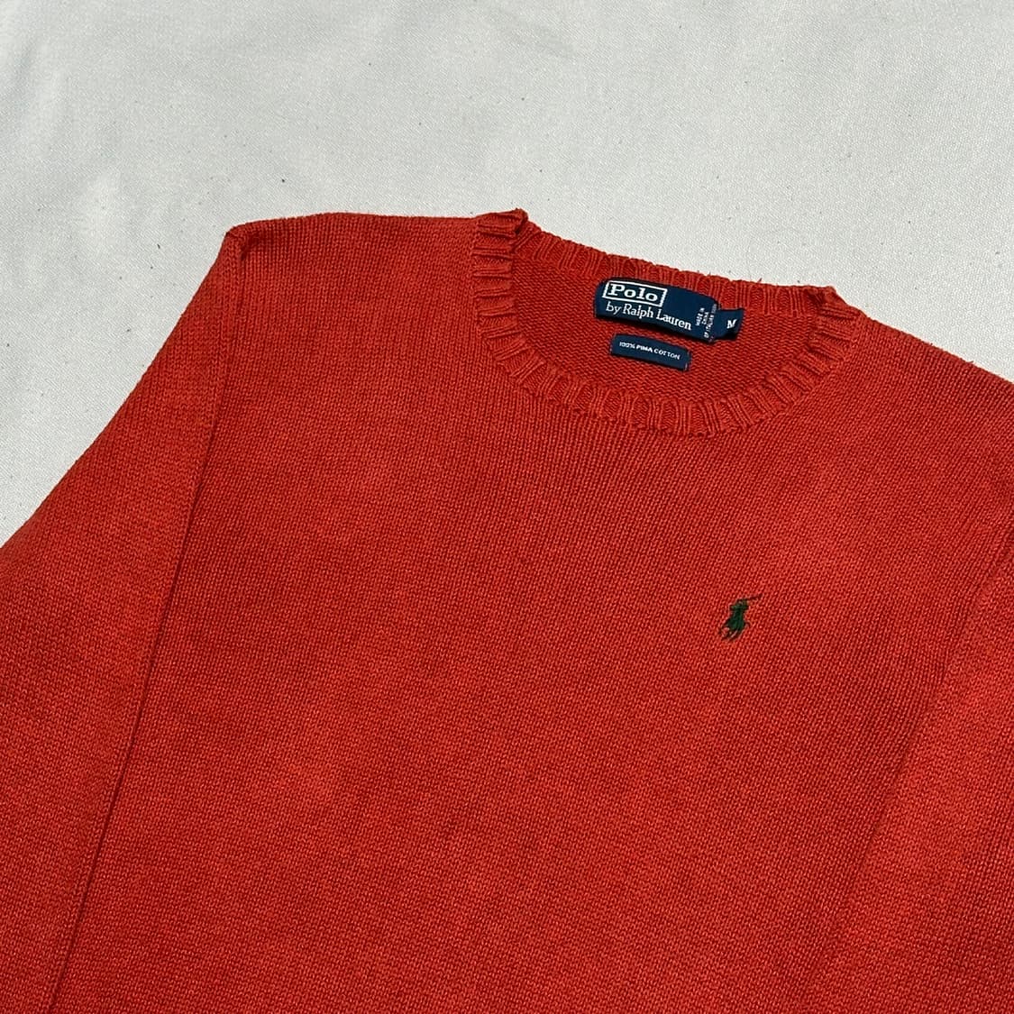 M 폴로랄프로렌 코튼 라운드넥 오렌지 니트 상품이미지1