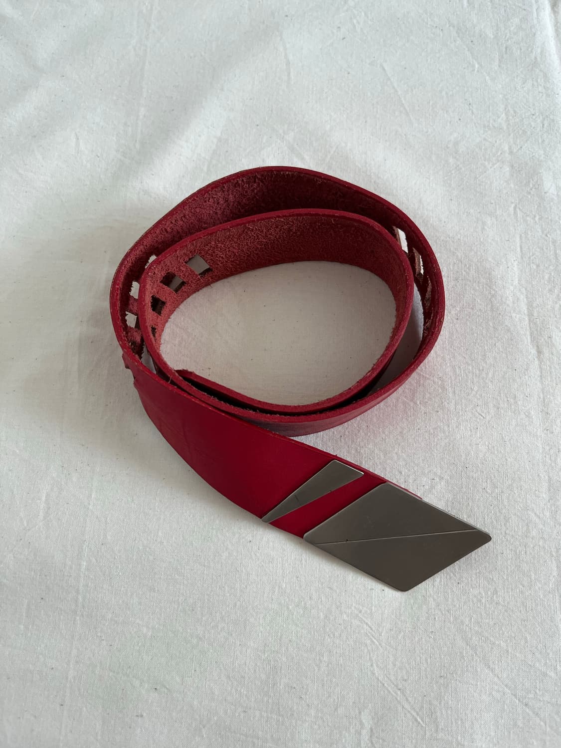 red leather belt 상품이미지1