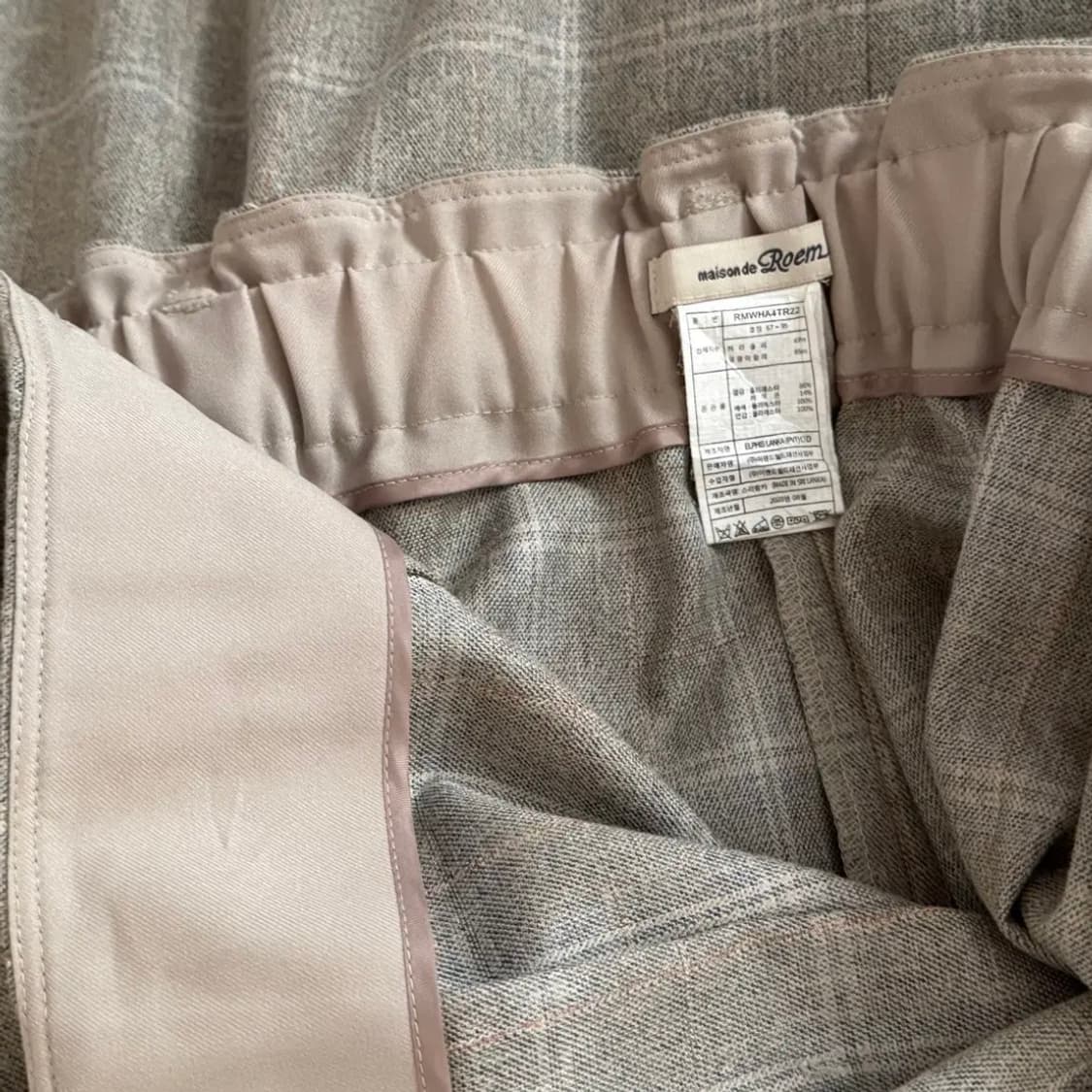 ROEM 로엠 체크블라우스 벨트치마 세트 셋업 상품이미지7