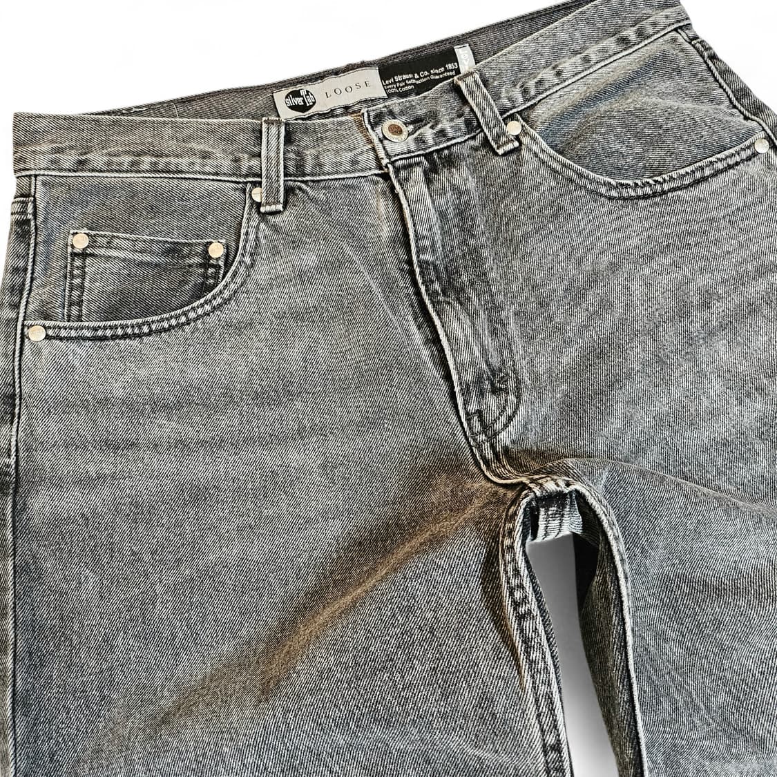 [32X32][리바이스] 실버탭®루즈핏 블랙 데님# 상품이미지4