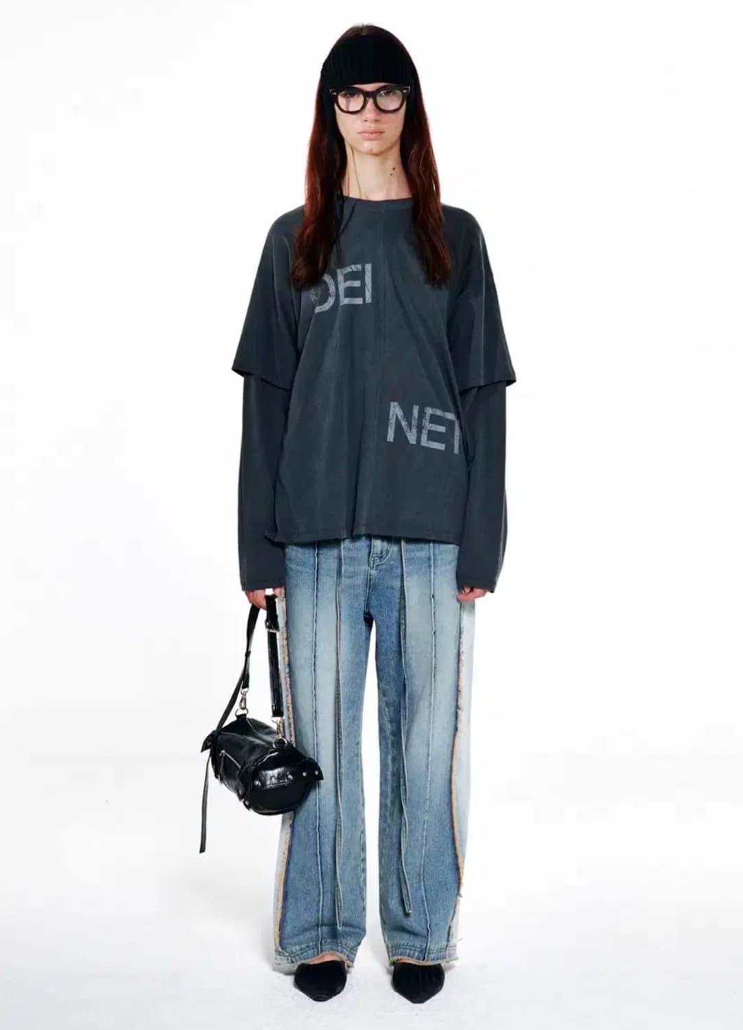 다이닛 벨트 로우 엣지 진 청바지 데님팬츠 상품이미지3