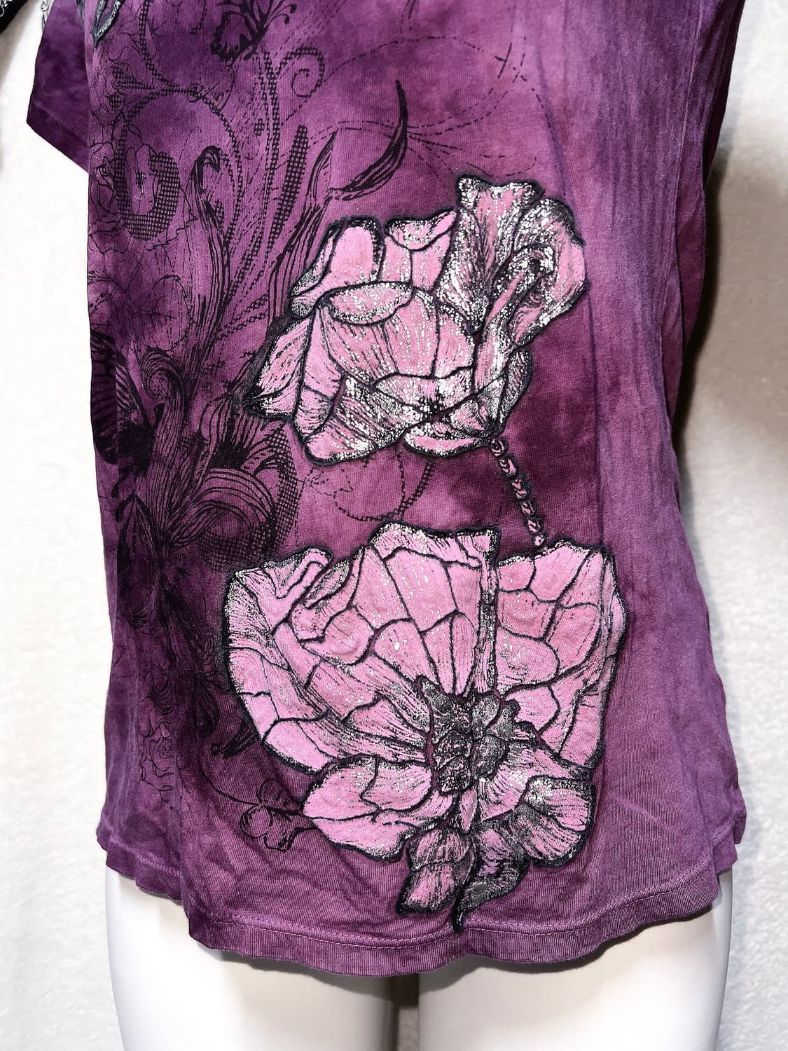 어플릭션st 버커루 y2k 와투케 갸루 펑크 00s 오리엔탈 레터링 반팔 상품이미지6