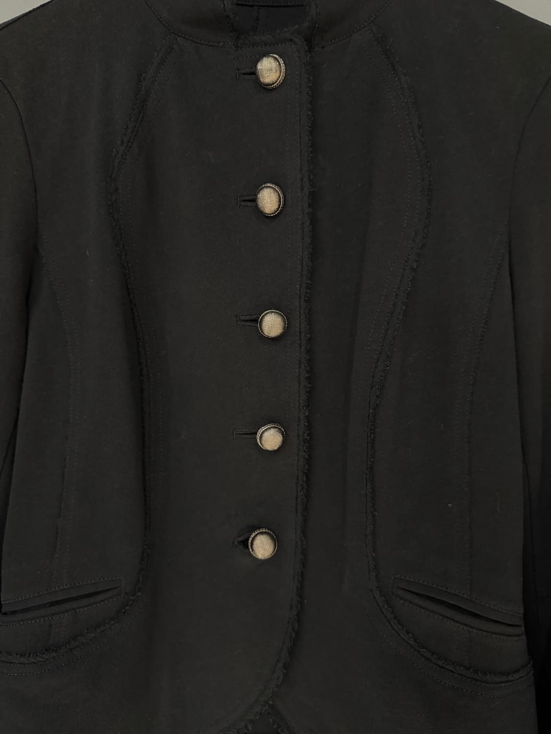 button-up detail non collar jacket 상품이미지6