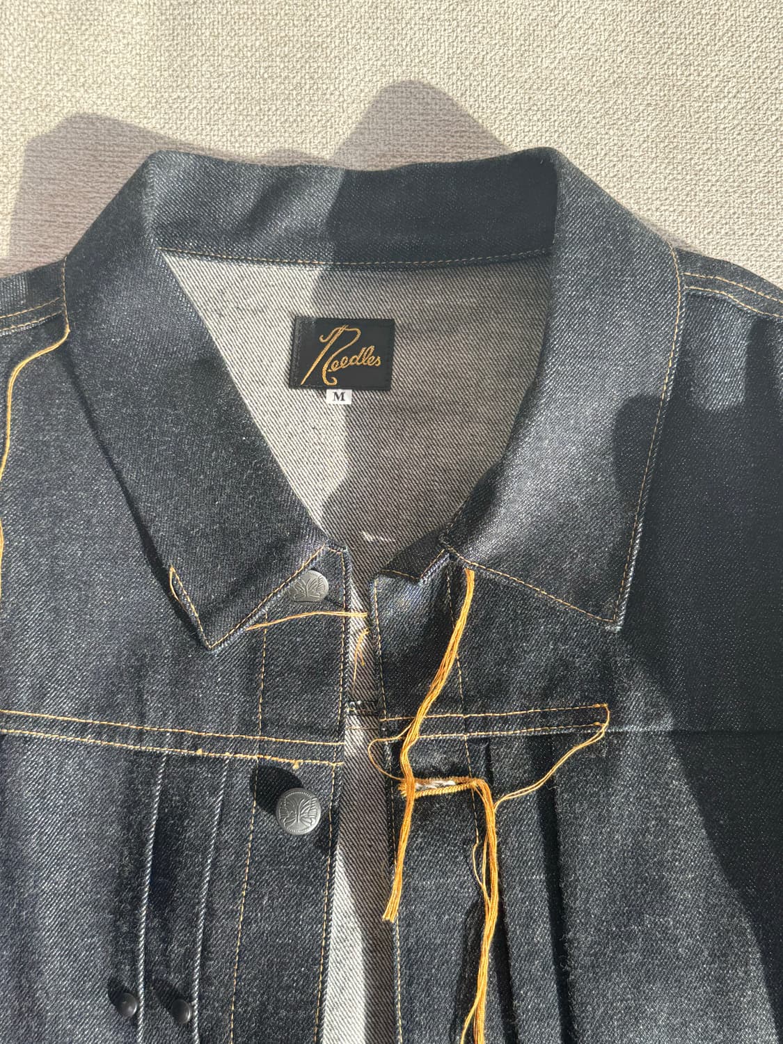 니들스 스티치 디테일 청자켓 상품이미지5