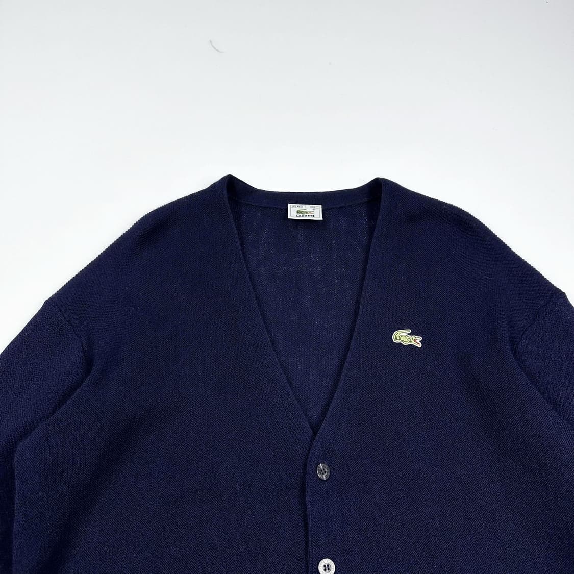 라코스테 크록 와플 네이비 니트 가디건 (L) 상품이미지1