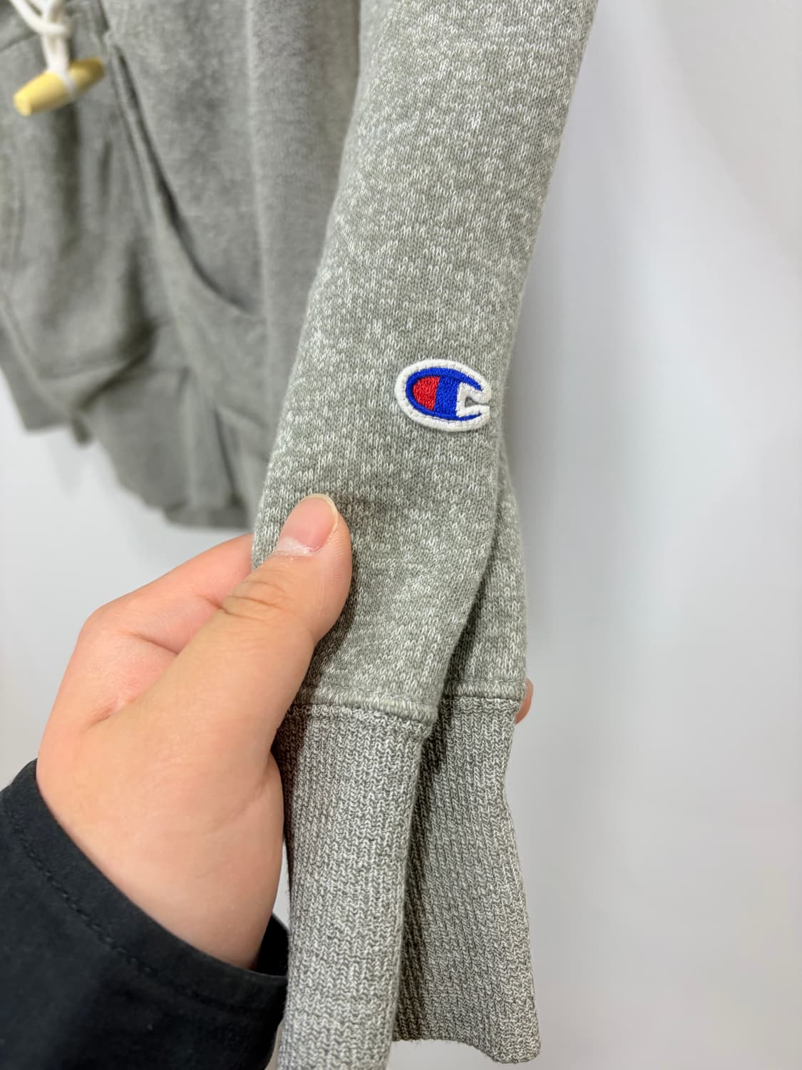 챔피온 리버스위브 그레이 떡볶이 후드집업 자켓 상품이미지7