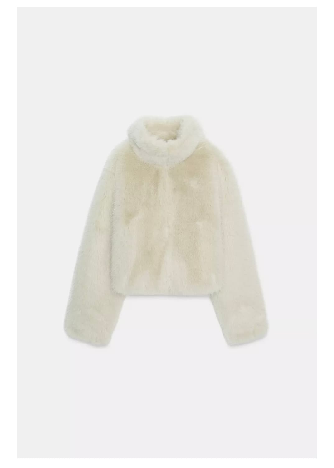 자라 숏 퍼 코트 라이트베이지 상품이미지3