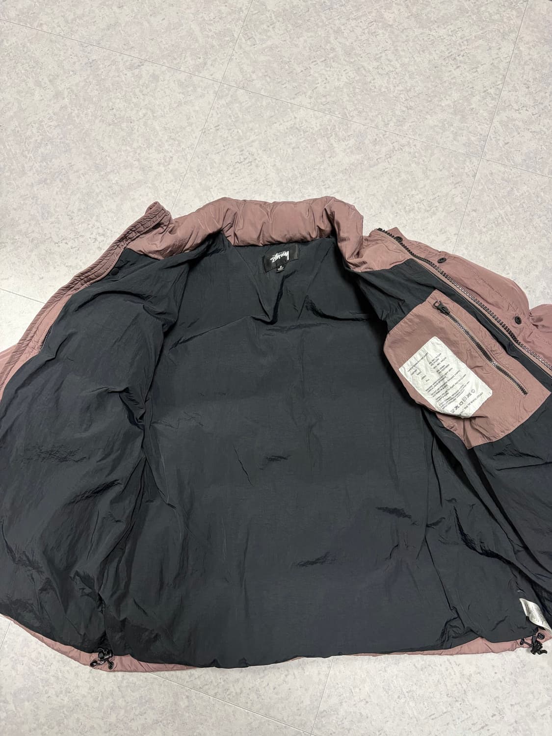 스투시 립스탑 다운 퍼퍼 패딩 자켓 로즈 22FW 상품이미지7