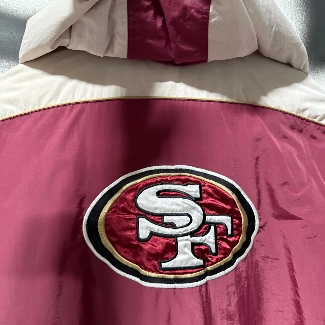 NFL 빅사이즈 샌프란시스코 49ers 올드스쿨 배색 집업 자켓 상품이미지7