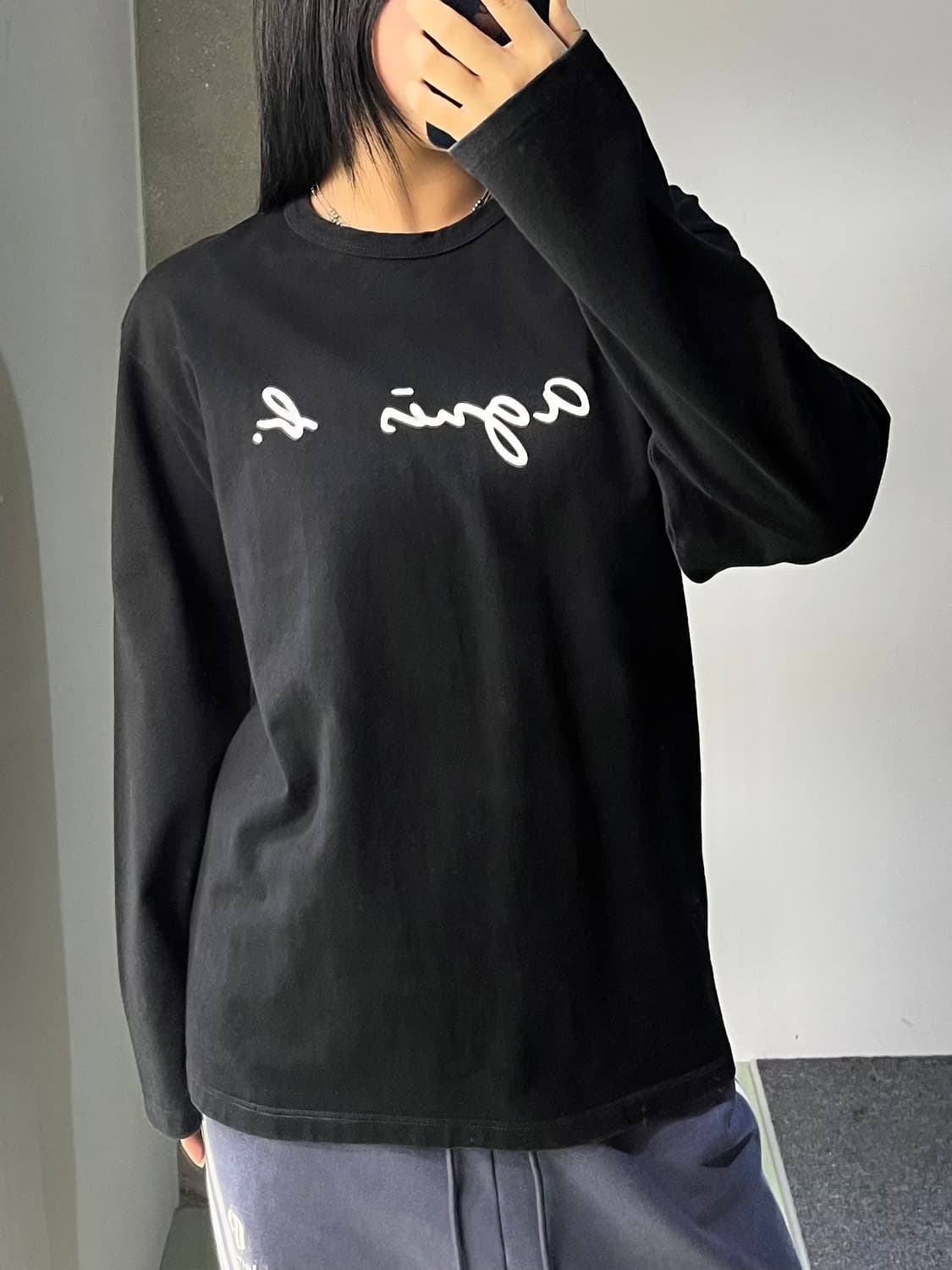 아네스베 베이직 로고 롱슬리브 상품이미지2