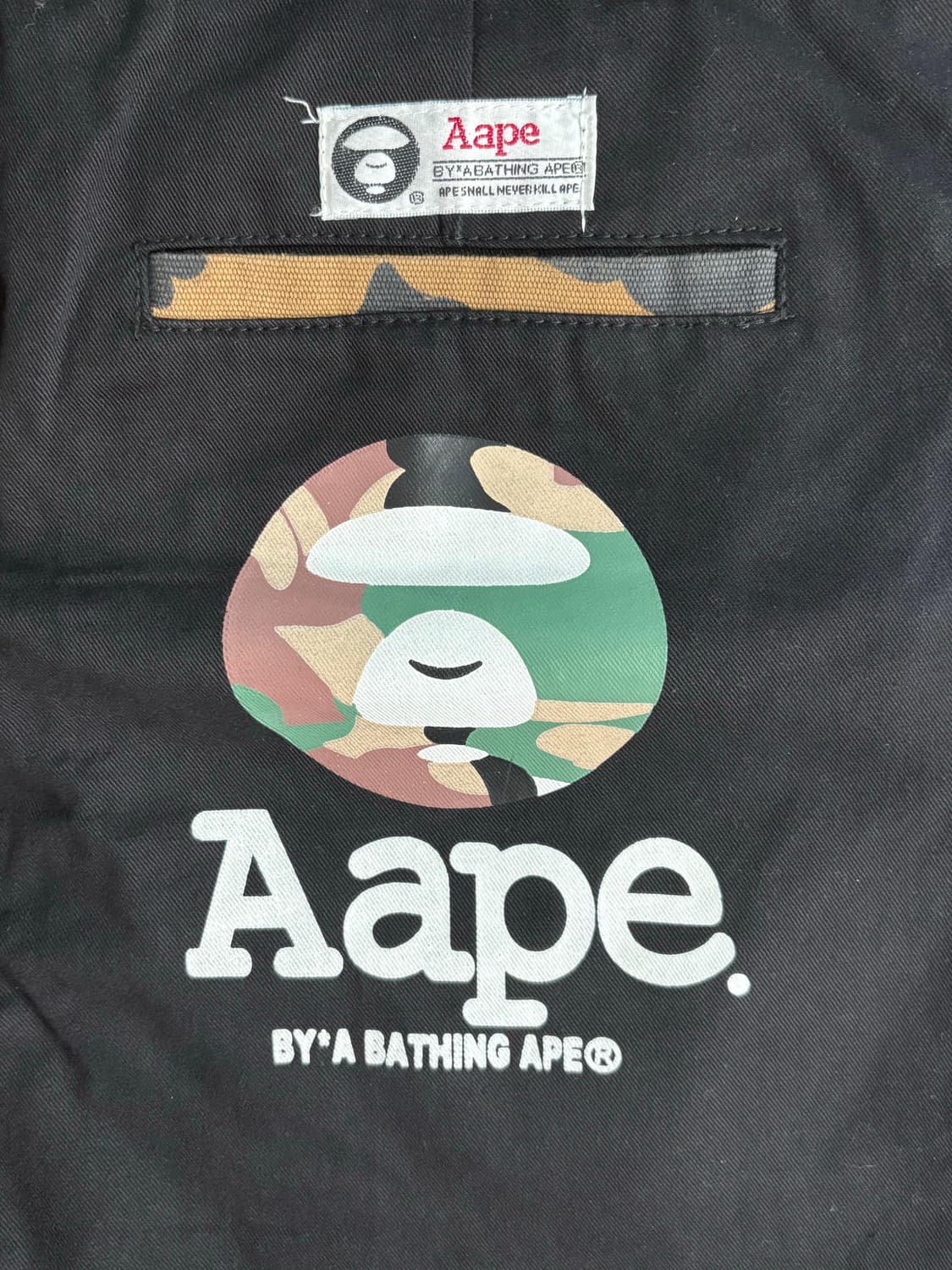 Aape 카모&블랙 반바지 L 상품이미지3