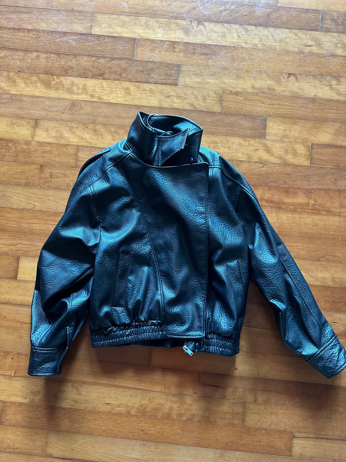 자라 생로랑맛 가죽자켓 상품이미지1