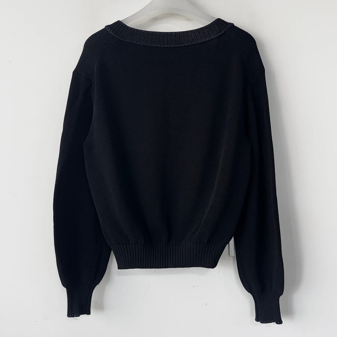 랑방컬렉션 로고 비즈 포인트 니트 가디건 상품이미지6