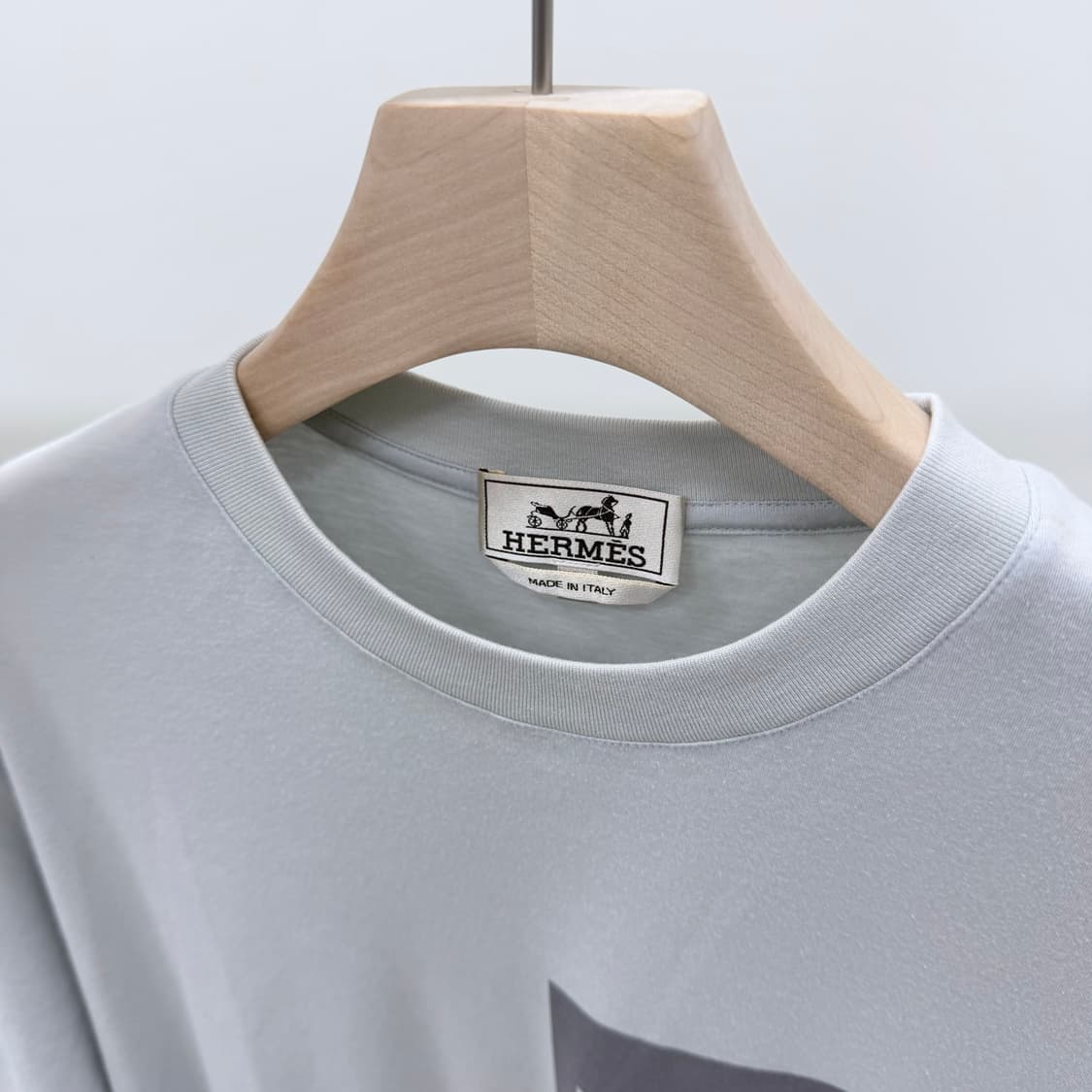 [S+급/L] 에르메스 벨키로브 패치 크루넥 코튼 반팔 티셔츠 상품이미지6