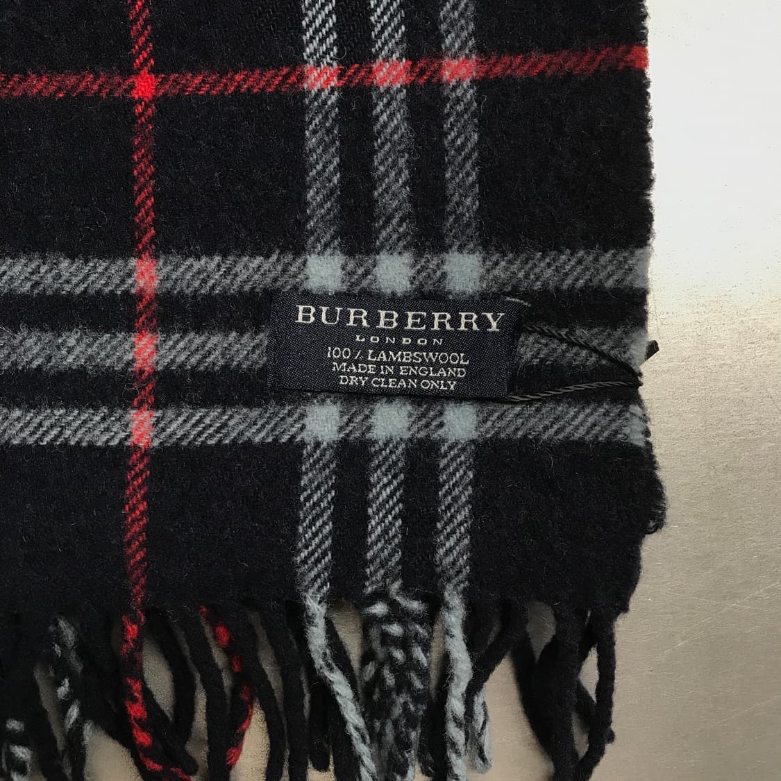 버버리 정품 램스울 머플러 네이비 상품이미지4