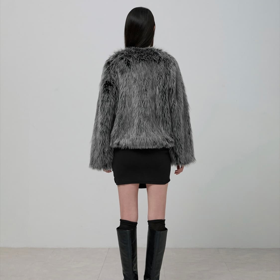 Fur Jacket (FL-046_Charcoal) 상품이미지3