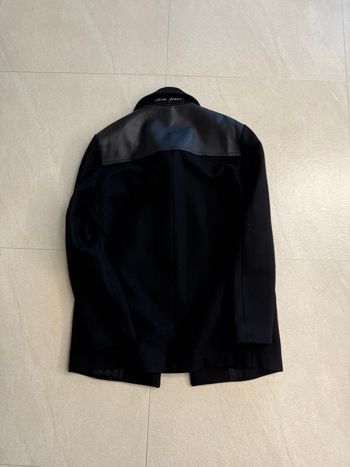 아네스베 양가죽 배색 코트 상품이미지2