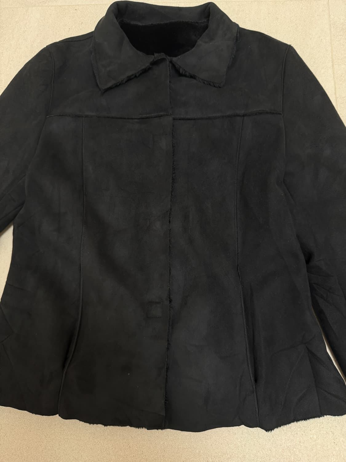 카라 베이직 자켓 무스탕 상품이미지3