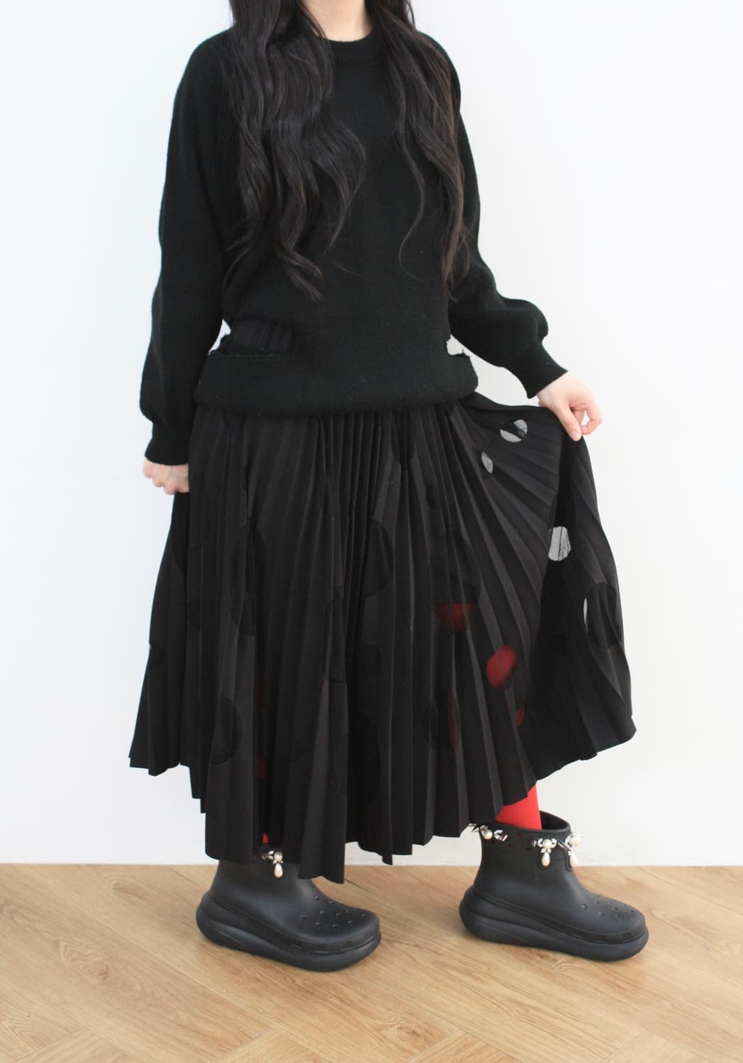 msgm cutout pleats skirt 상품이미지3