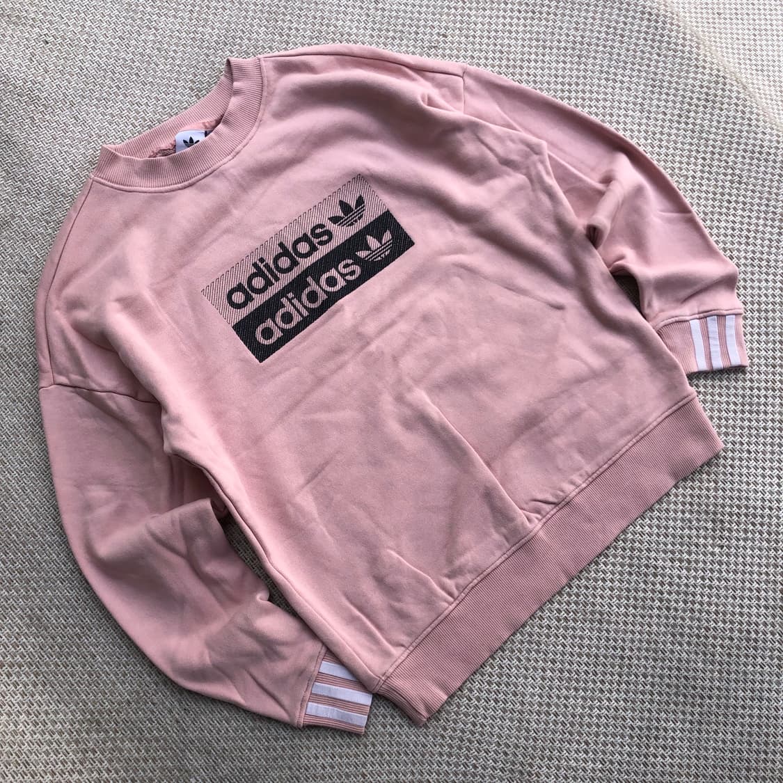  (XS) 아디다스 핑크 맨투맨 상품이미지1