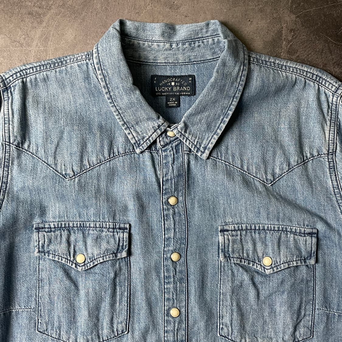 LUCKY BRAND 빈티지 다운버튼 웨스턴 데님셔츠 상품이미지2
