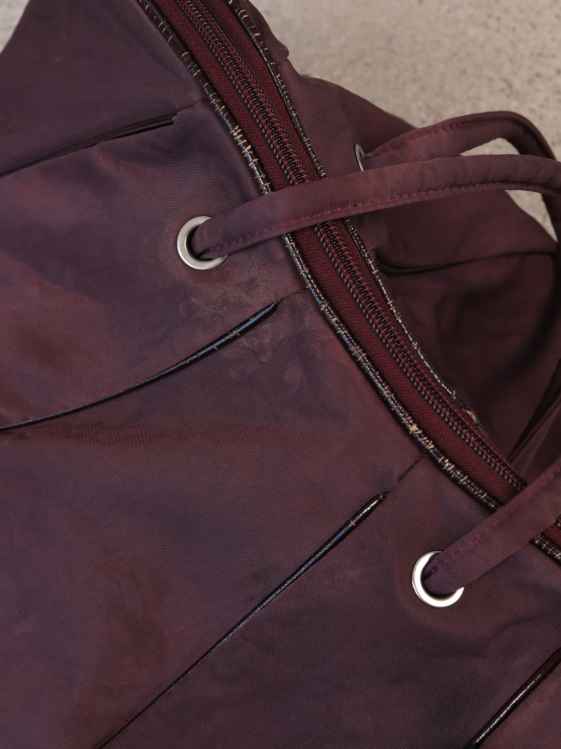90s im product Pleated Nylon Boston Bag 상품이미지6