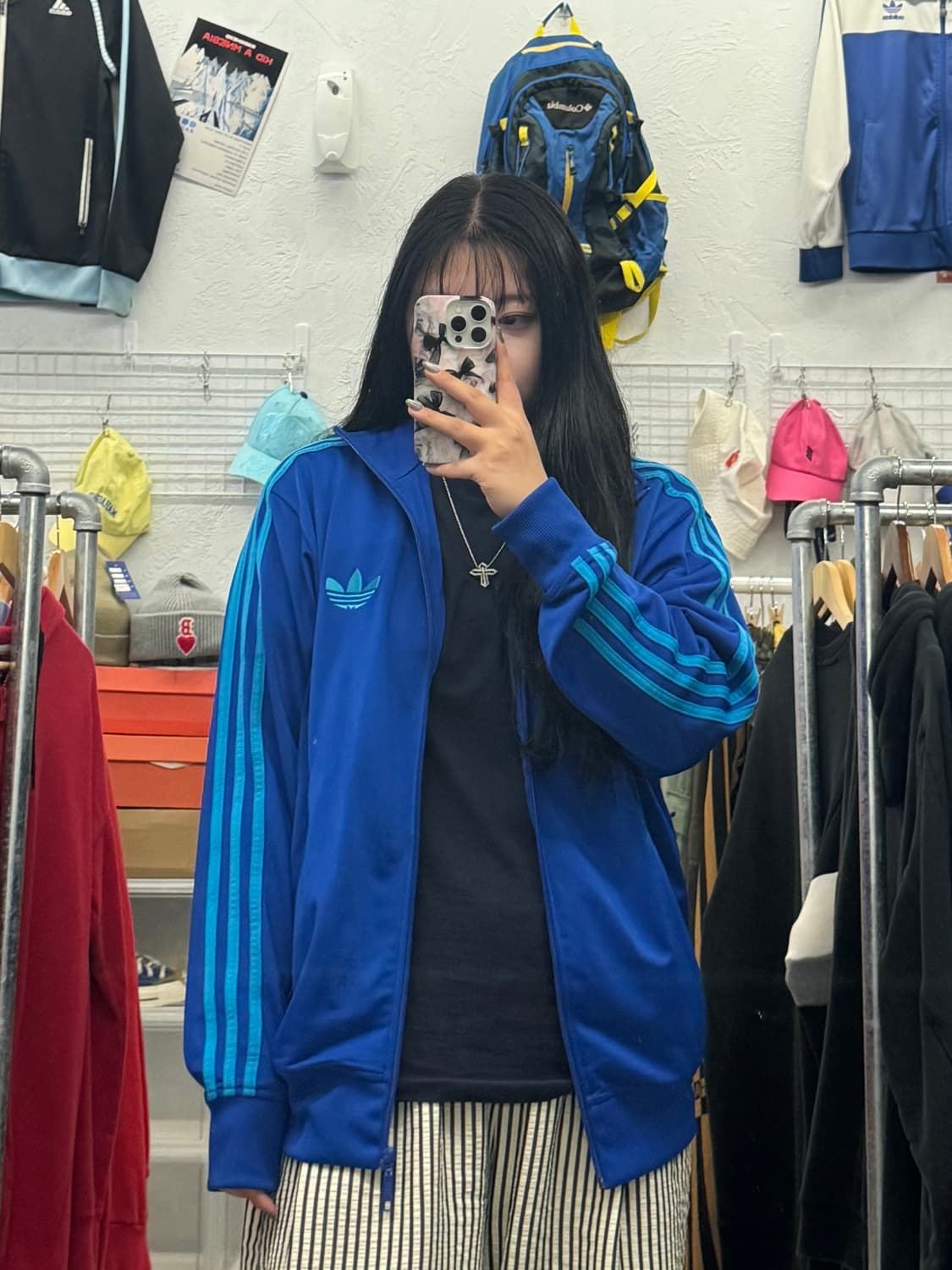 아디다스 파이어버드 아쿠아 블루 트랙탑 져지 XXL 상품이미지1