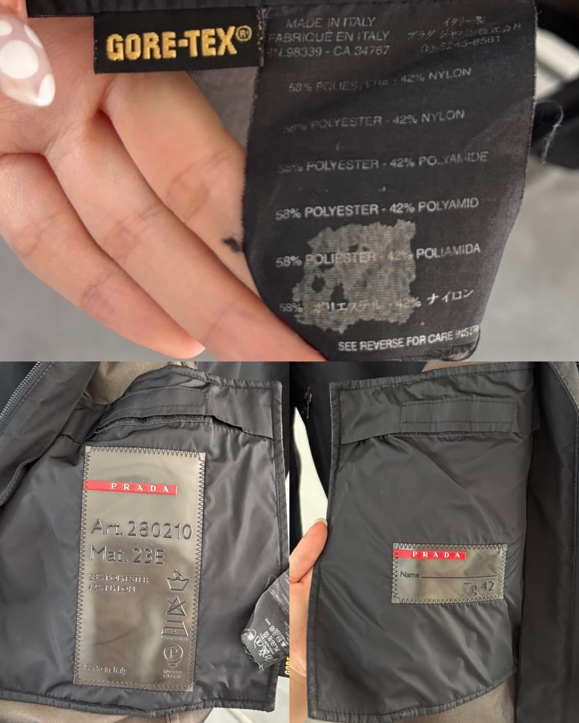 Prada 프라다 스포츠 고어텍스 후드 자켓 상품이미지9