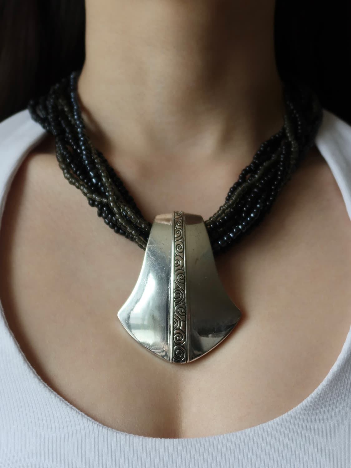 black object necklace 상품이미지1