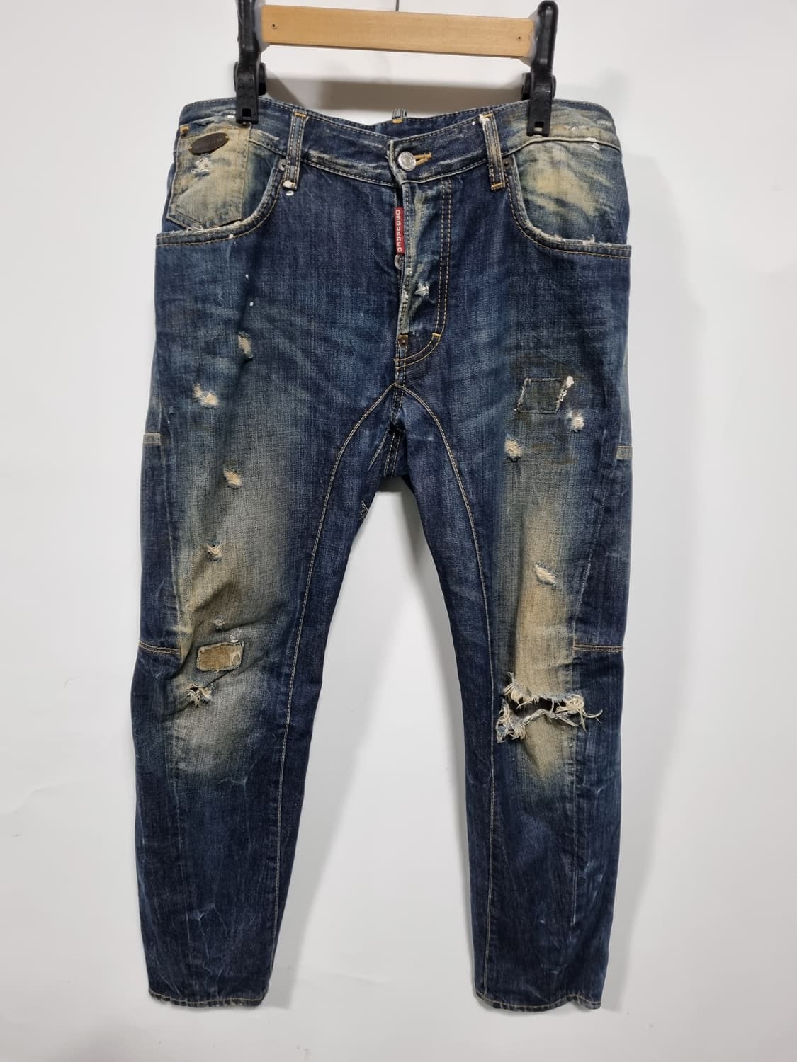 디스퀘어드2 워시드 덧뎀 청바지 (30-32인치) 상품이미지1