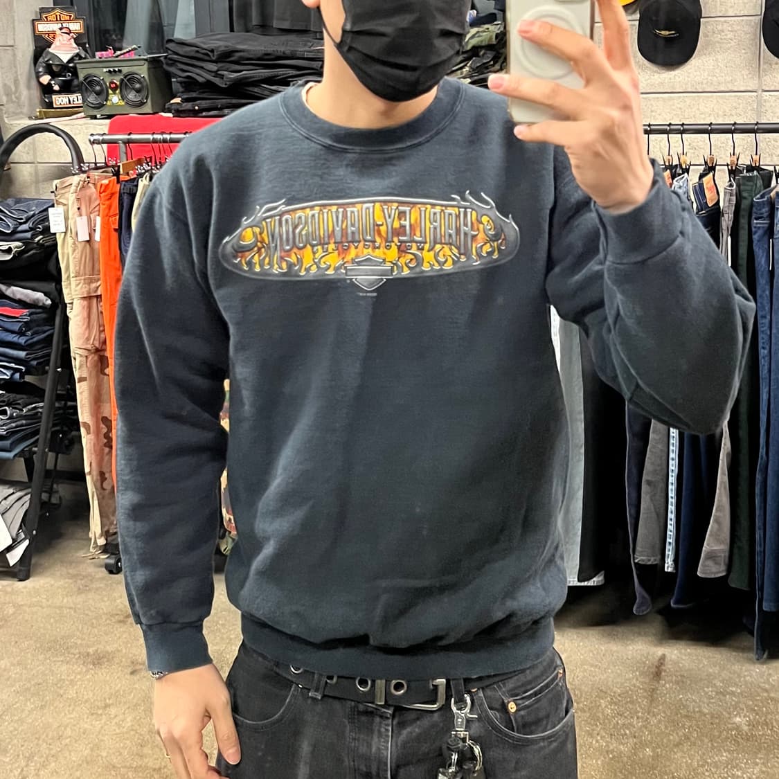 00s 할리데이비슨 플레임 맨투맨 (95) 상품이미지5