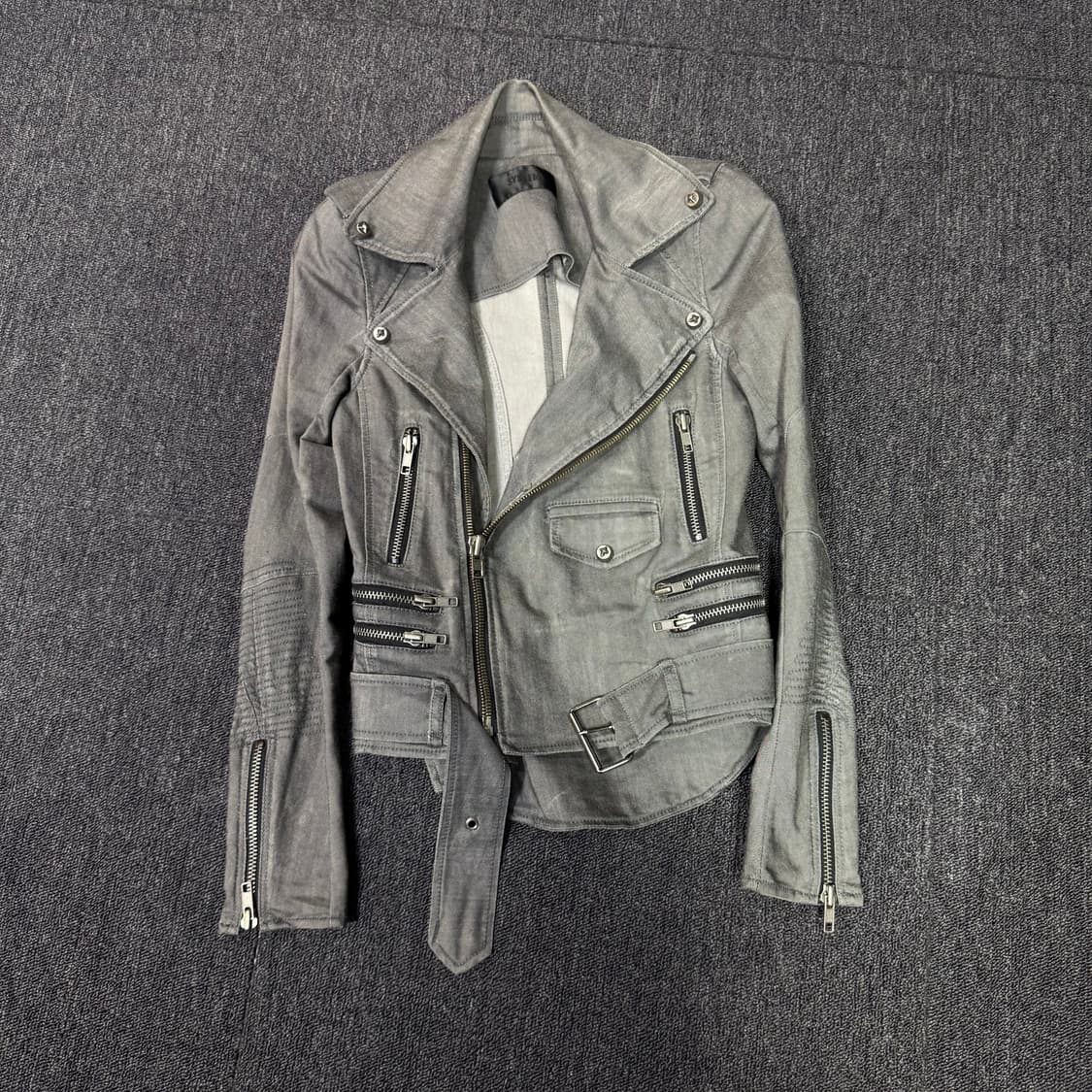 시스템 그레이 라이더자켓 상품이미지8