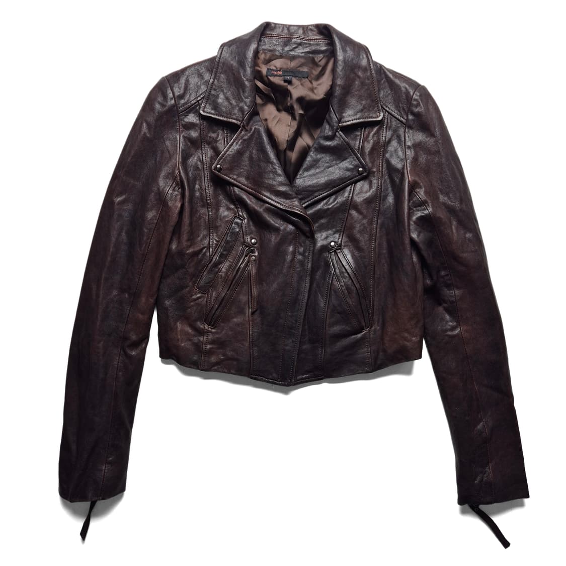 [1] 마쥬 크롭 양가죽 라이더 자켓 고스펑크 상품이미지1