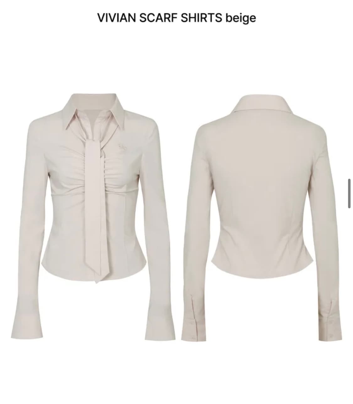 VIVIAN SCARF SHIRT beige M 상품이미지1