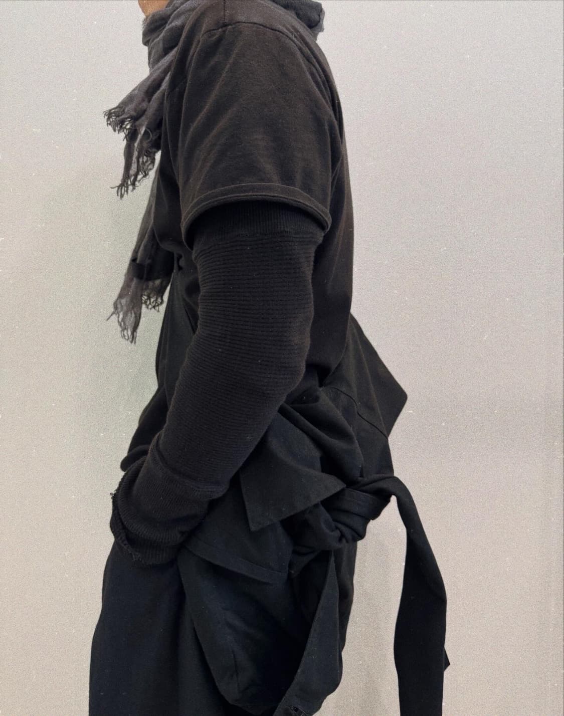 요지야마모토 20aw 캔버스 타이 숄더백 상품이미지1