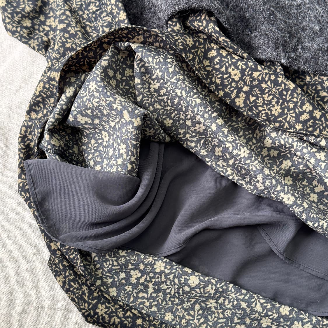 써스데이아일랜드 믹스 니트 원피스 S 상품이미지4