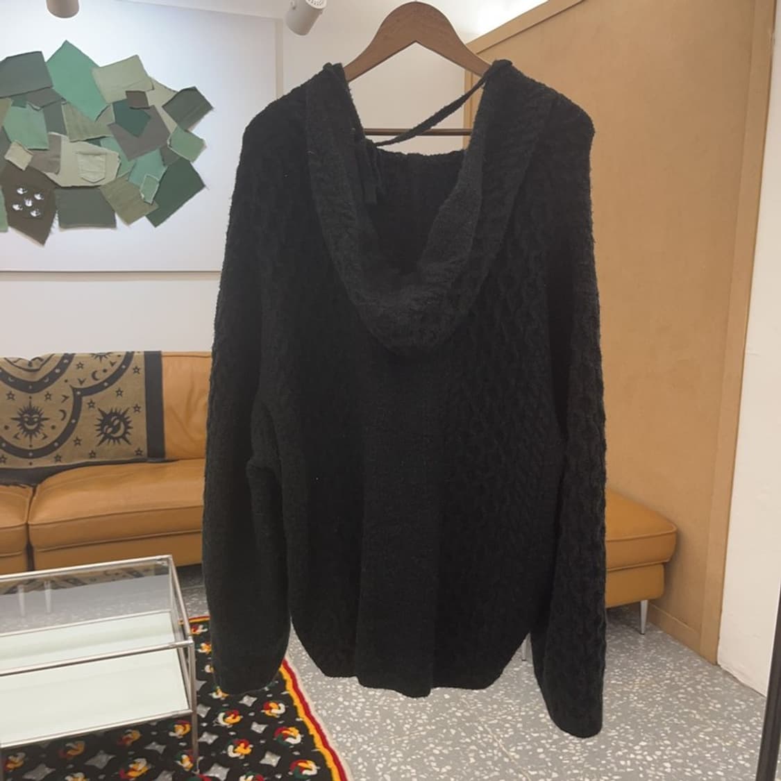 폴로 랄프로렌 여리 폭닥 오버핏 꽈배기 집업 니트 가디건 L C07412 상품이미지4