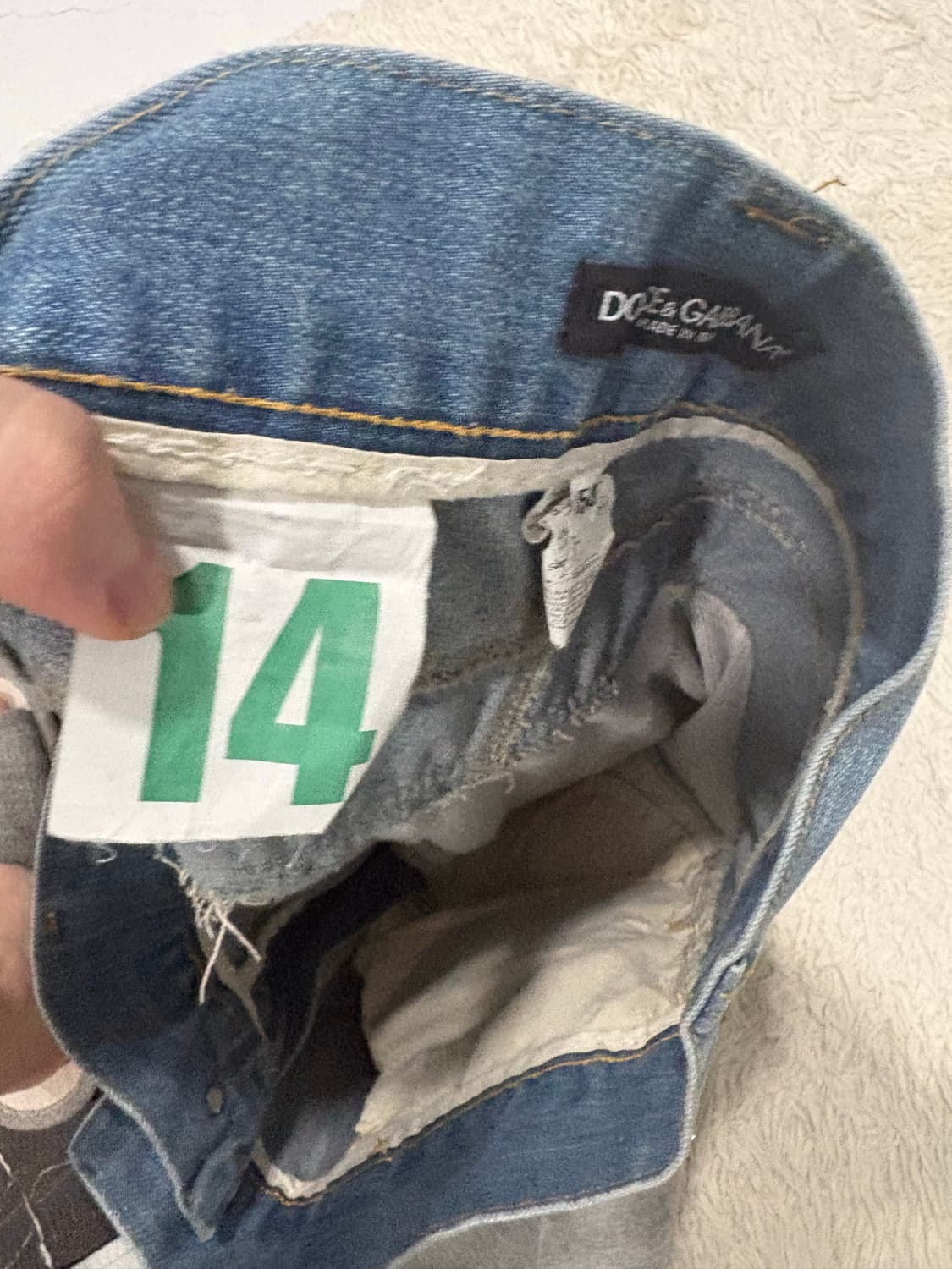 돌체앤가바나 하이브리드 데님 그레이 새깅 조거팬츠 상품이미지6