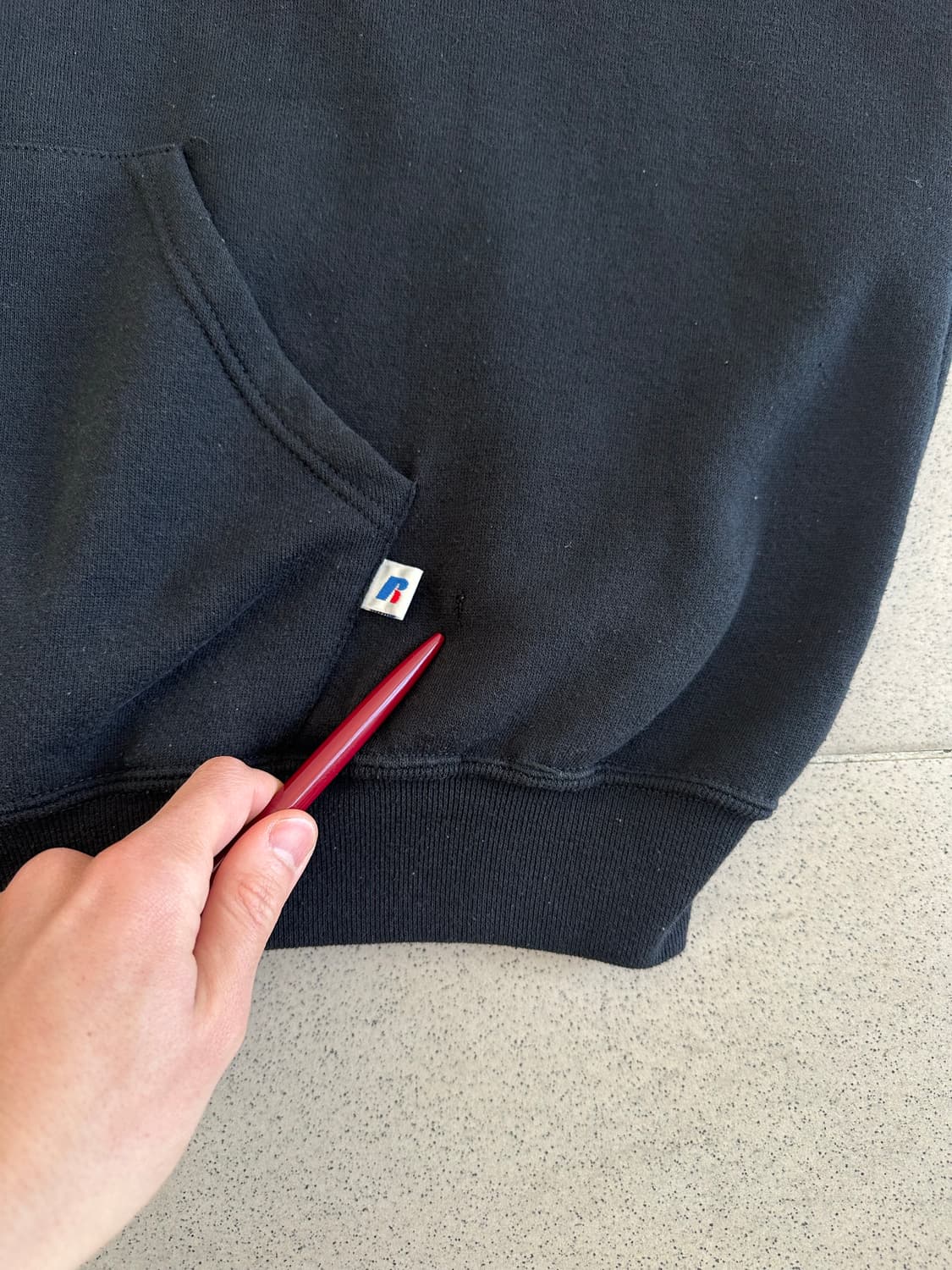 00s 빈티지 러셀 후드집업 블랙 XXL 상품이미지5