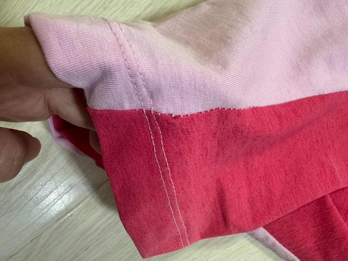 각종스티커+ S 미스치프 롬버스 컬러 블록 슬리브리스 핑크 새상품 상품이미지6