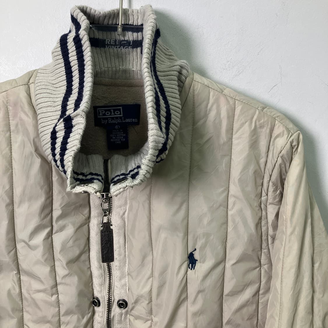 폴로 랄프로렌 아이보리 퀄팅 자켓 L 상품이미지4
