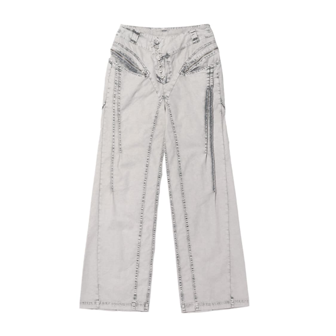 미스치프 블리치드 핀턱 팬츠 블리치드 그레이 M 상품이미지1