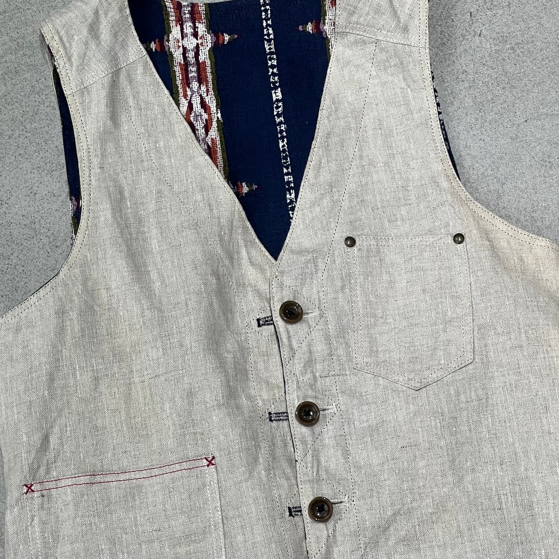 챠오패닉 리버시블 나바호 린넨베스트 s10702 상품이미지6