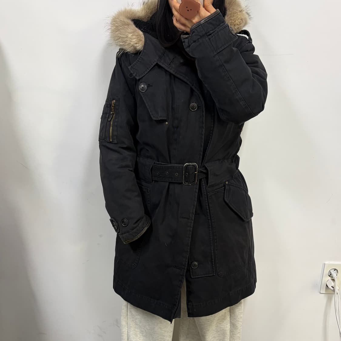 폴로 벨트 야상 패딩 자켓[1809] 상품이미지1