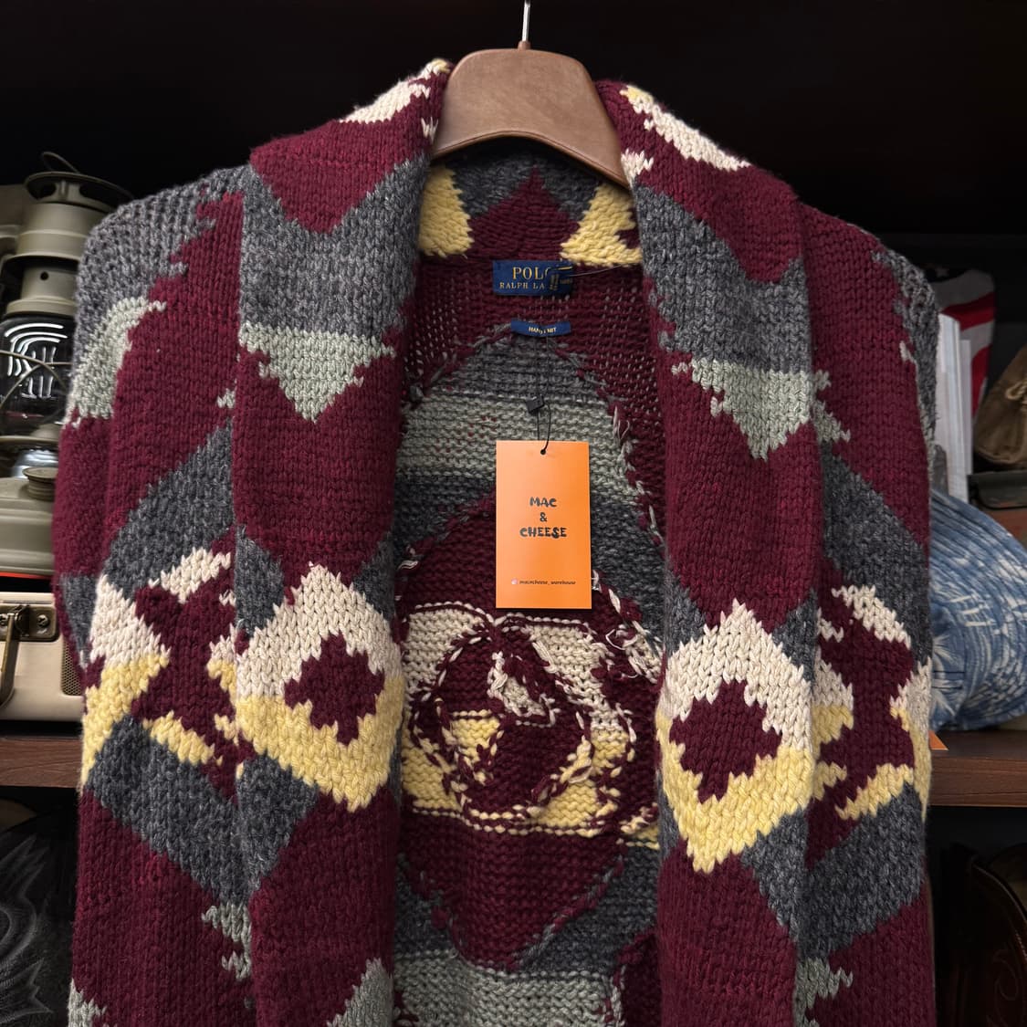폴로 랄프로렌 신형 네이티브 패턴 벨티드 니트 가디건 N50 상품이미지3