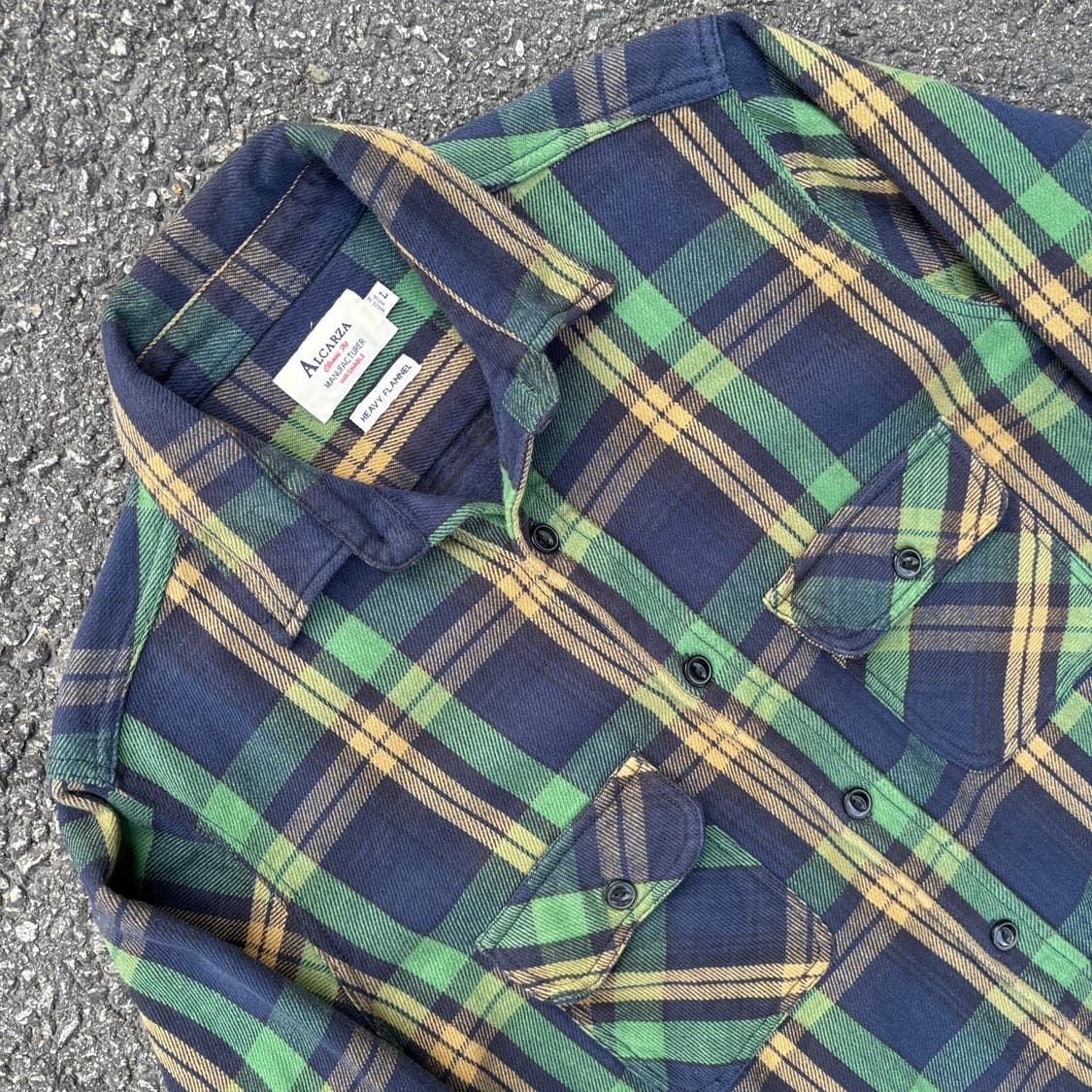 알카자 헤비 플란넬 체크 셔츠 상품이미지4
