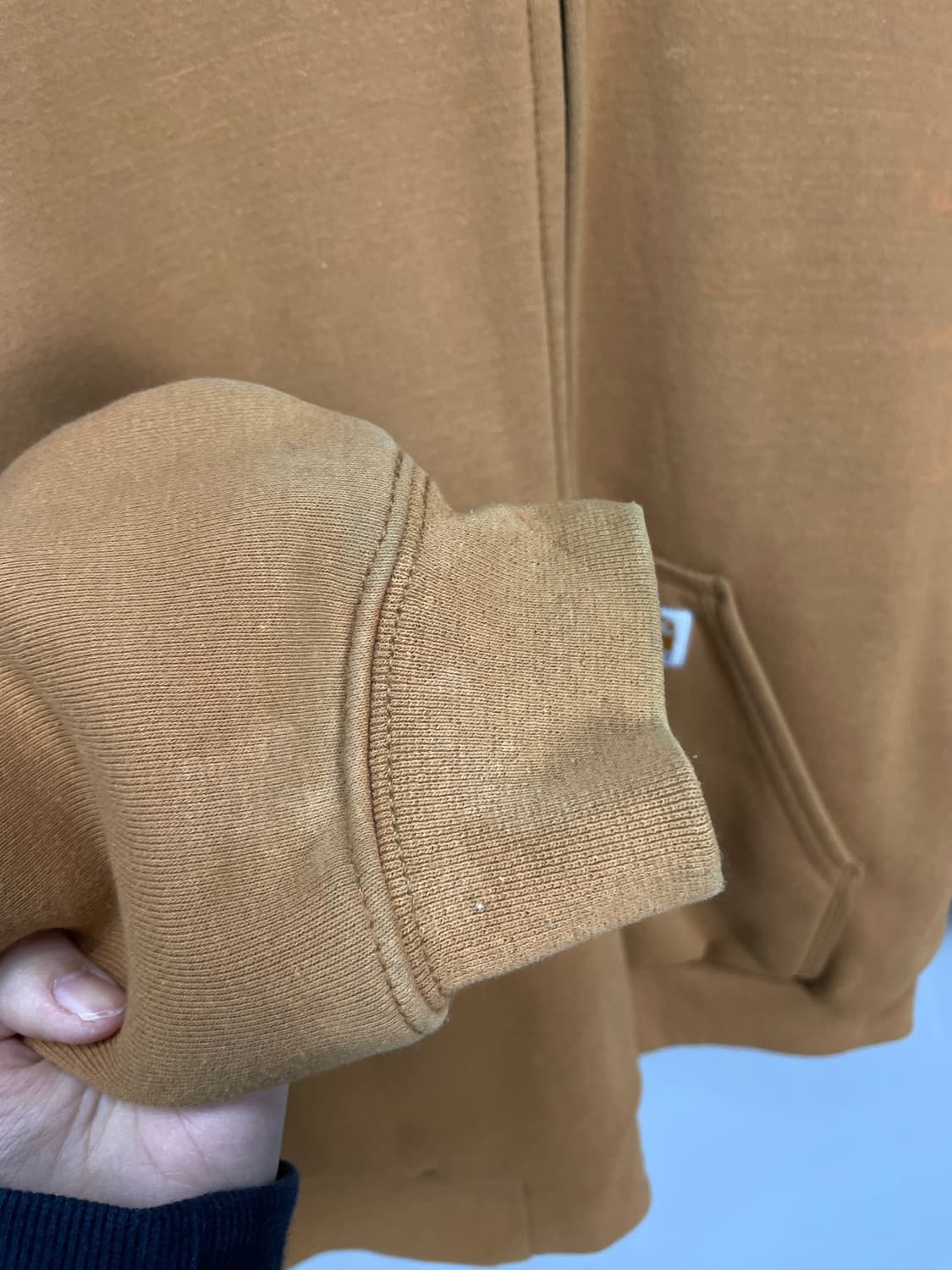 칼하트 브라운 포켓로고 후드집업 H1450 상품이미지7