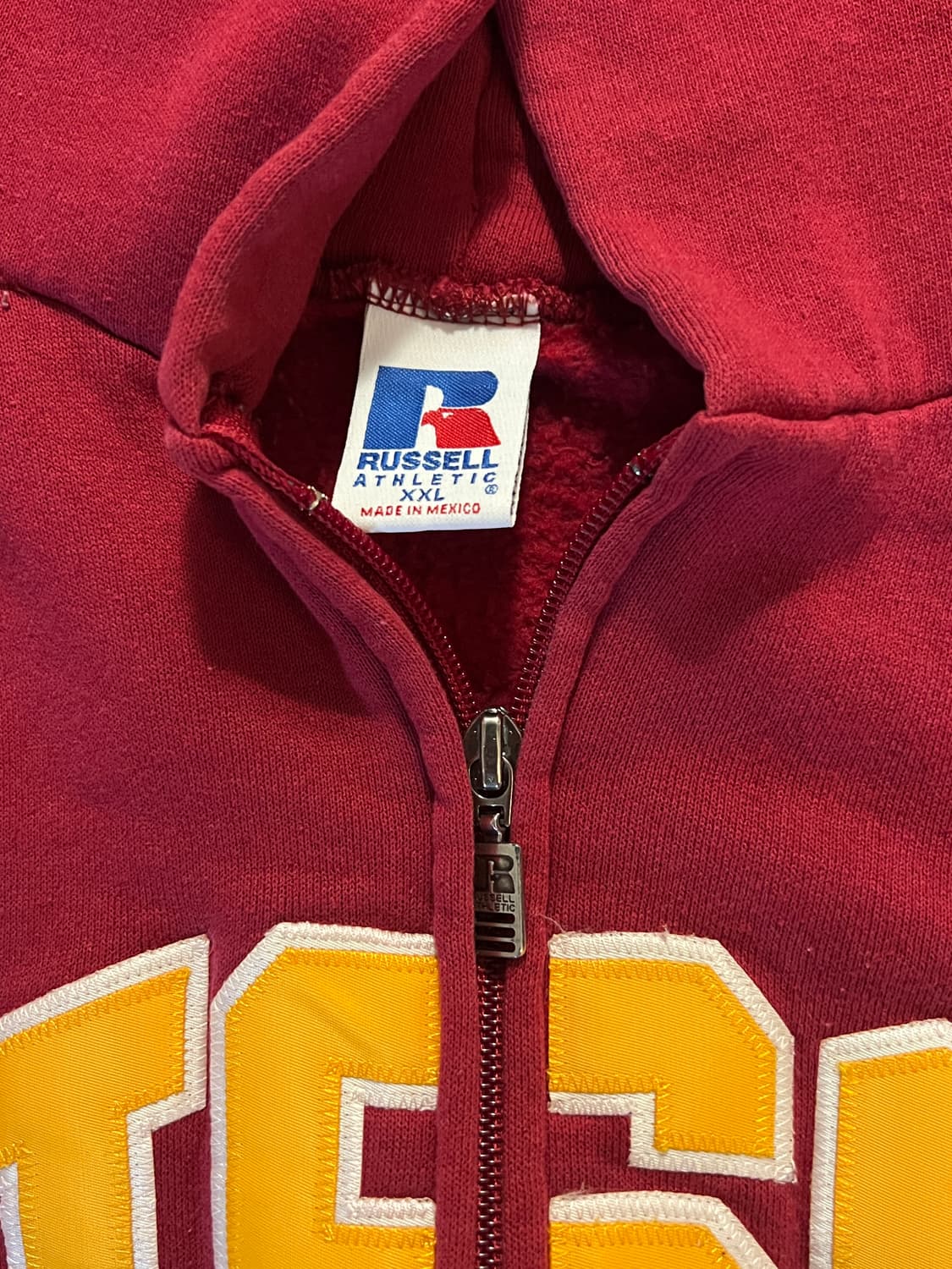 90s 러셀 빈티지 USC 유니버시티 후드집업 XXL 상품이미지6
